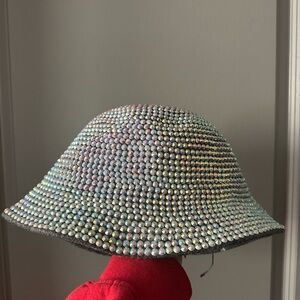 Sparkling Hat with Iridescent Rhinestones